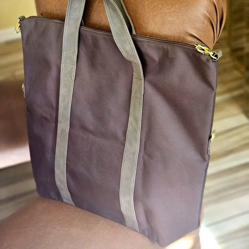 PACO RABANNE Weekender travel bag brown NEW good for laptop or papers for office